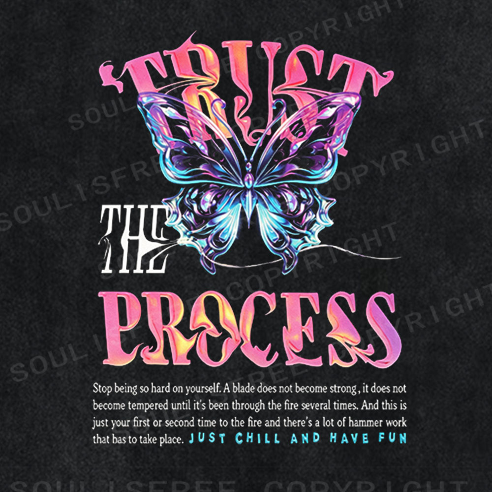 Soulisfree Trust The Process  Washed Tee