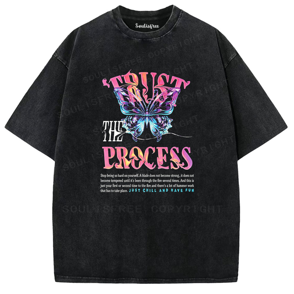 Soulisfree Trust The Process  Washed Tee