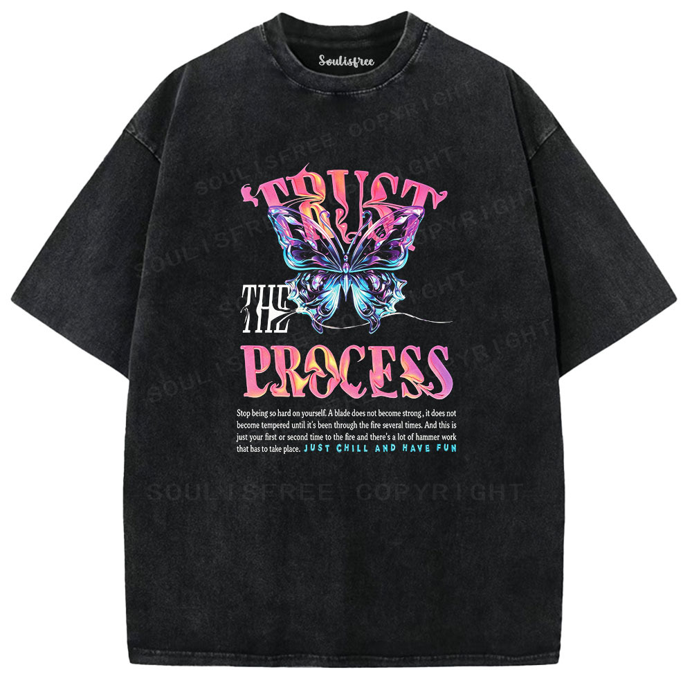 Soulisfree Trust The Process  Washed Tee