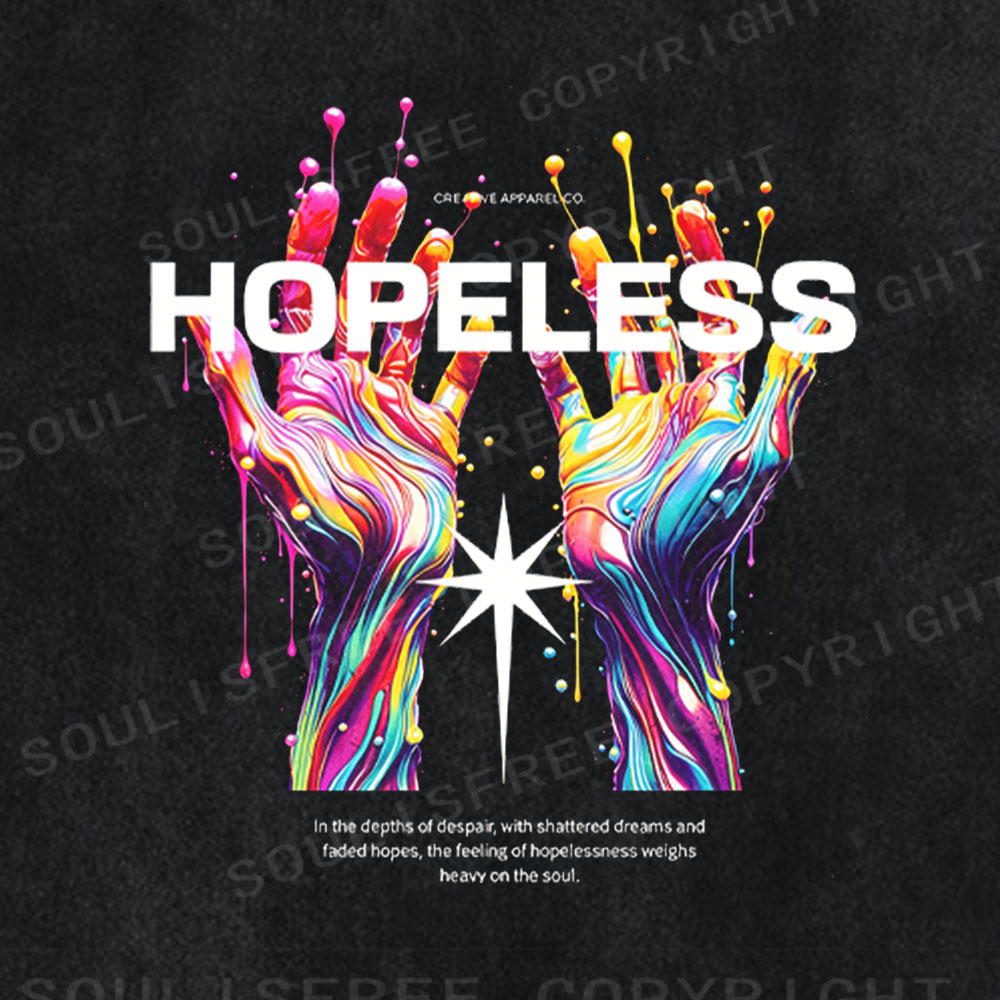 Soulisfree Hopeless Hands Graphic Washed Tee