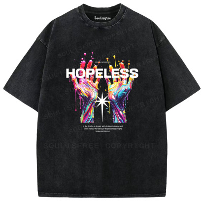 Soulisfree Hopeless Hands Graphic Washed Tee