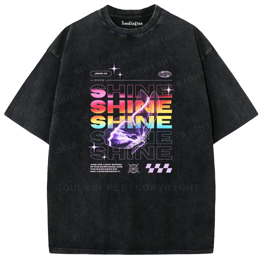 Soulisfree Let Your Light Shine Washed Tee