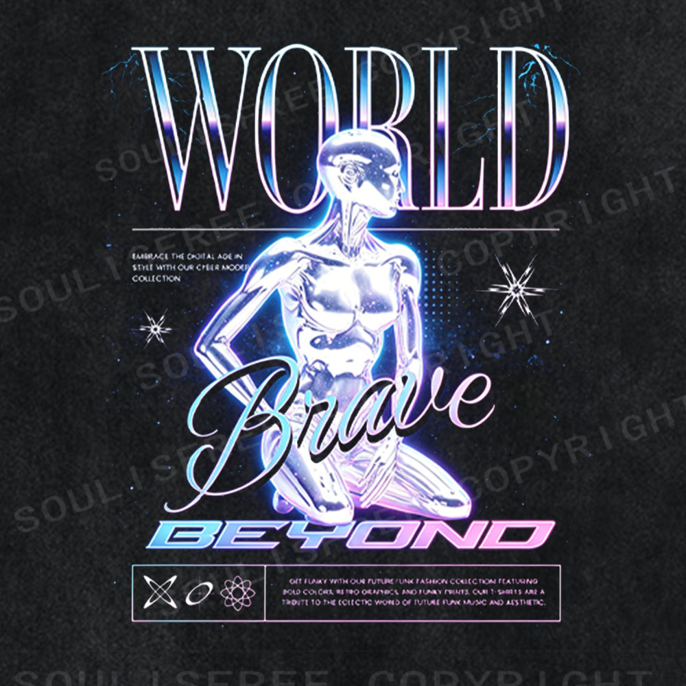 Soulisfree World Brave Beyond Washed Tee