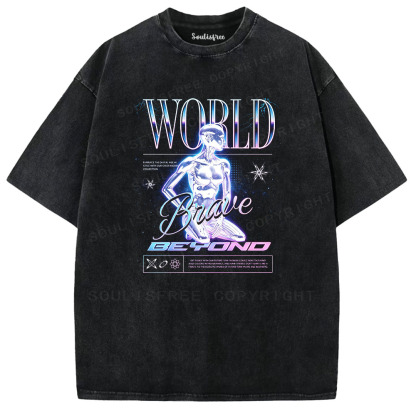 Soulisfree World Brave Beyond Washed Tee