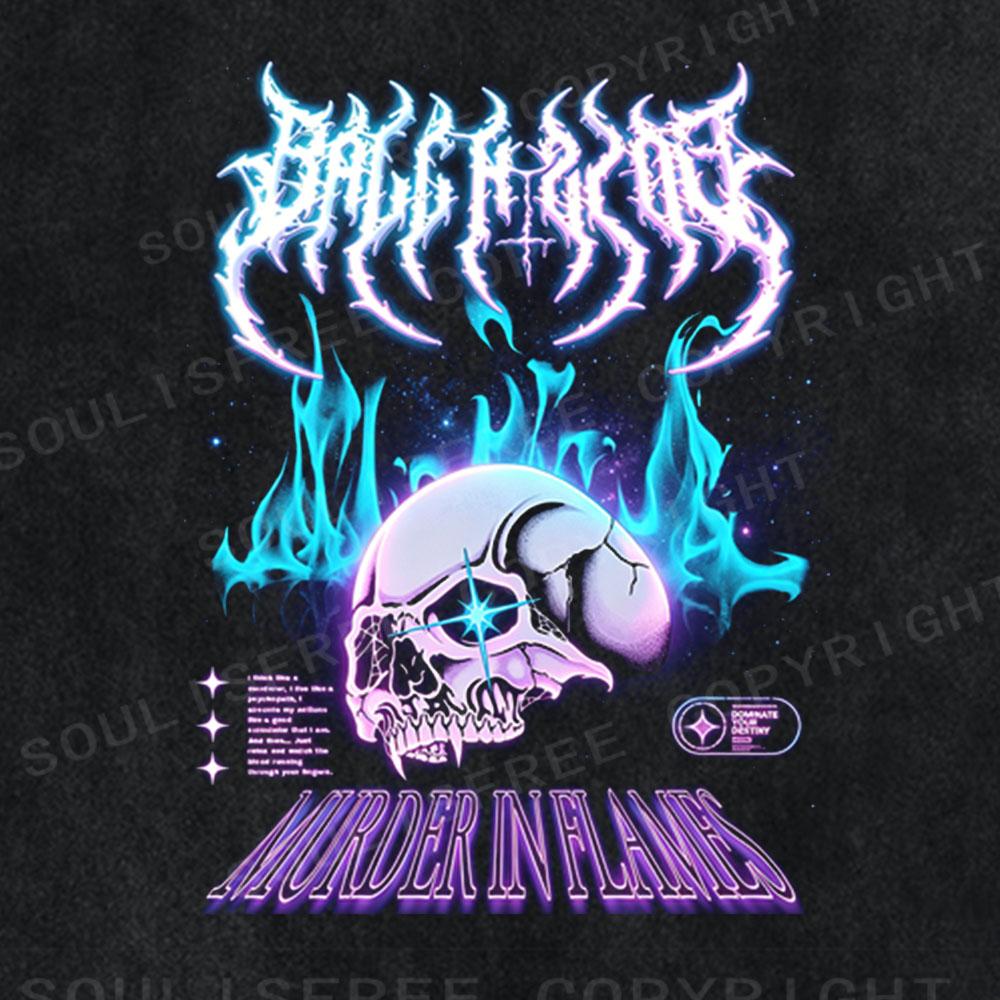 Soulisfree Murder In Flames Washed Tee