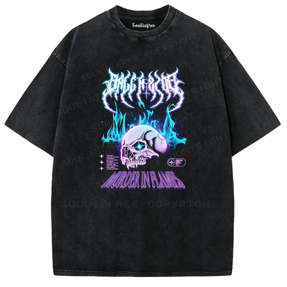 Soulisfree Murder In Flames Washed Tee