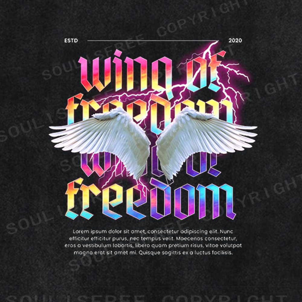 Soulisfree Wing of Freedom Washed Tee
