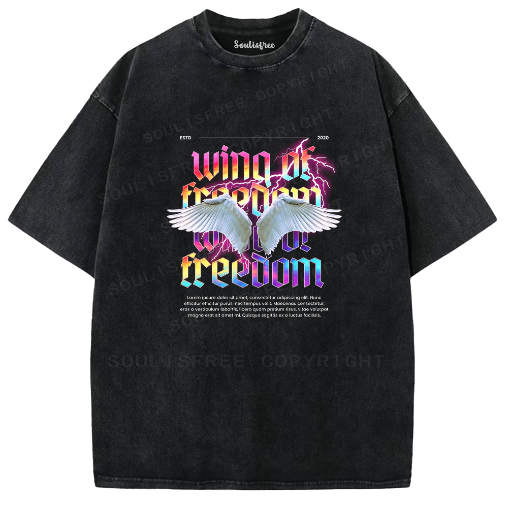 Soulisfree Wing of Freedom Washed Tee