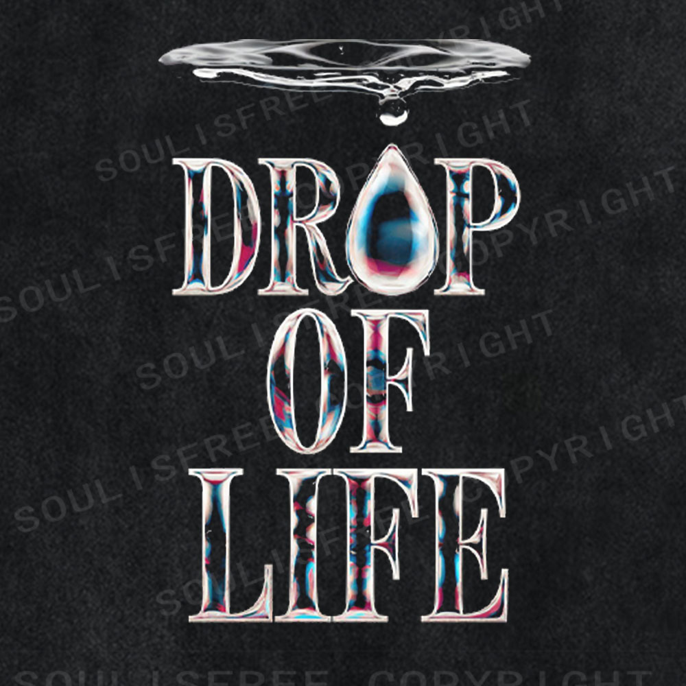Soulisfree Drop of Life Graphic Washed Tee