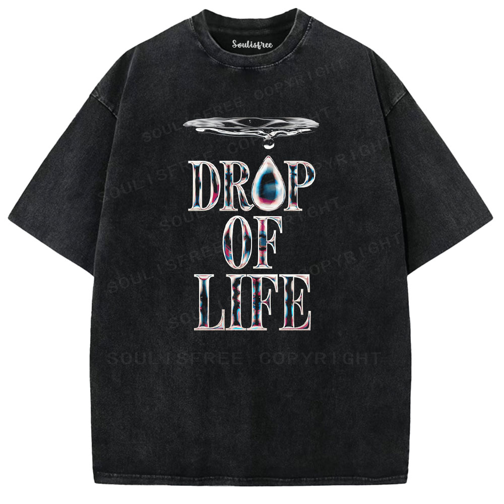 Soulisfree Drop of Life Graphic Washed Tee