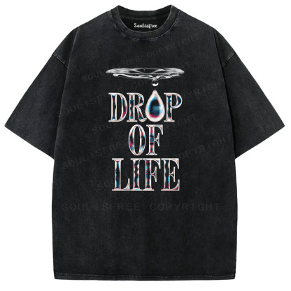Soulisfree Drop of Life Graphic Washed Tee