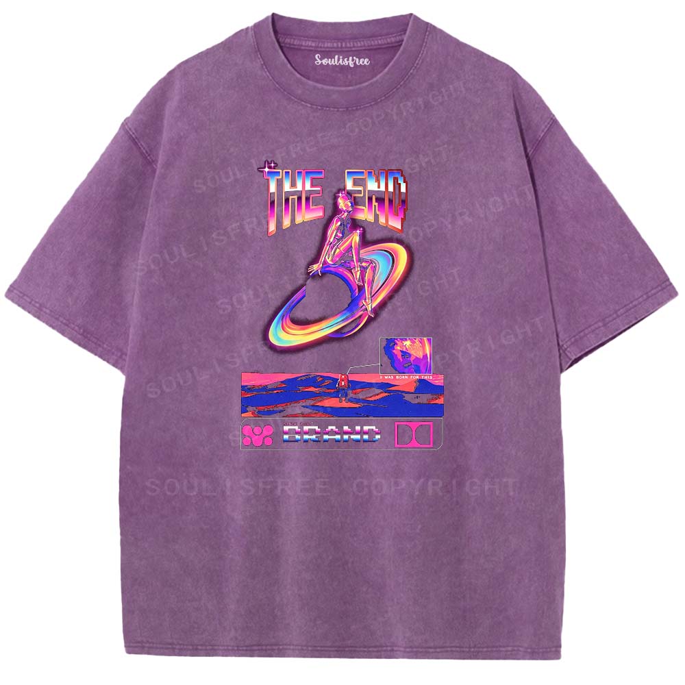 Soulisfree Retro Futurism Graphic  Washed Tee