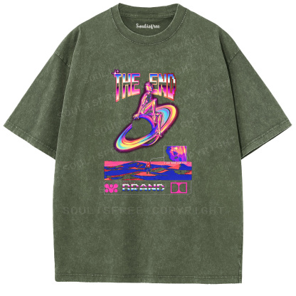 Soulisfree Retro Futurism Graphic  Washed Tee