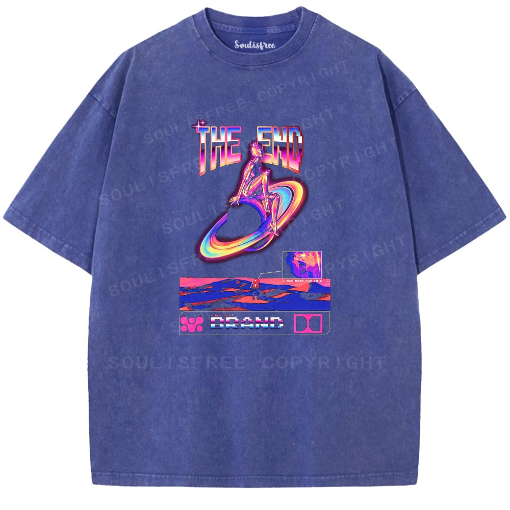 Soulisfree Retro Futurism Graphic  Washed Tee
