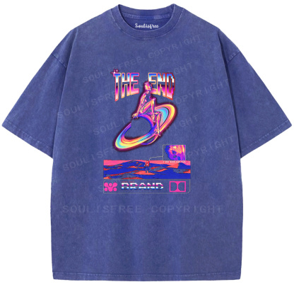 Soulisfree Retro Futurism Graphic  Washed Tee
