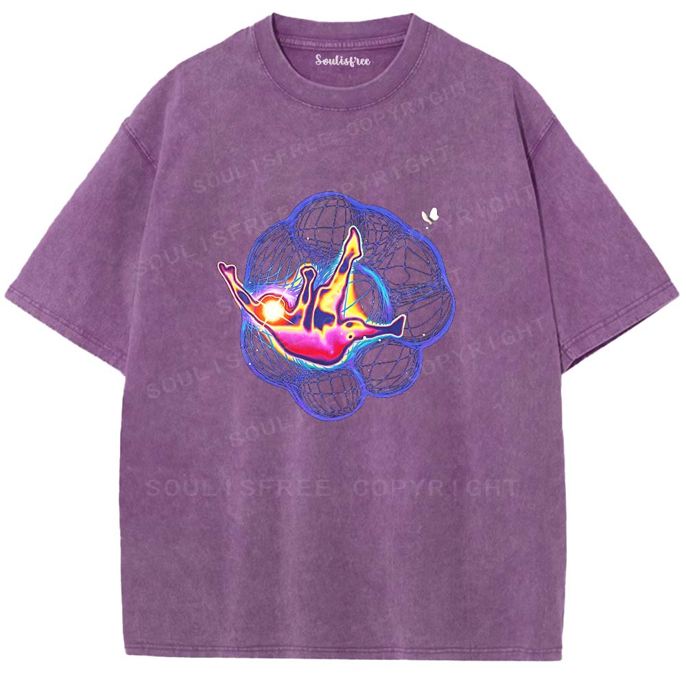 Soulisfree Cosmic Drift Graphic Washed Tee