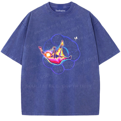 Soulisfree Cosmic Drift Graphic Washed Tee