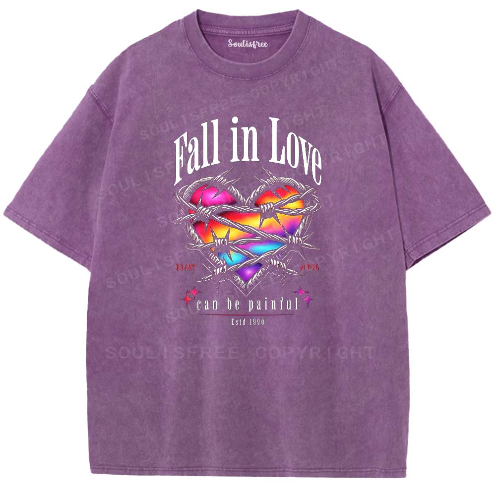 Soulisfree Heart in Barbed Wire Washed Tee