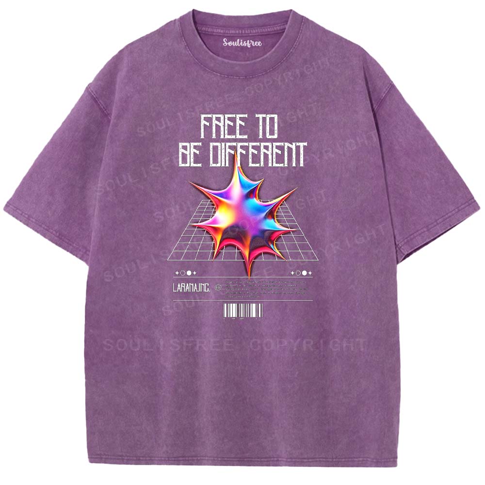 Soulisfree Free To Be Different Washed Tee