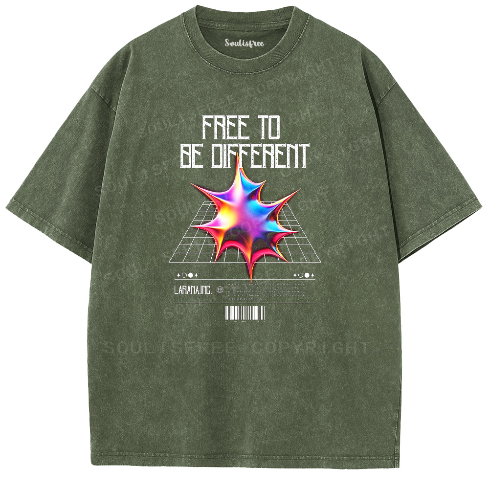 Soulisfree Free To Be Different Washed Tee