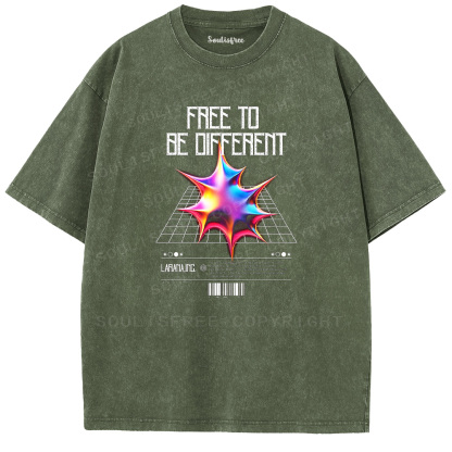 Soulisfree Free To Be Different Washed Tee