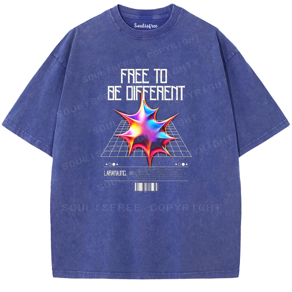Soulisfree Free To Be Different Washed Tee