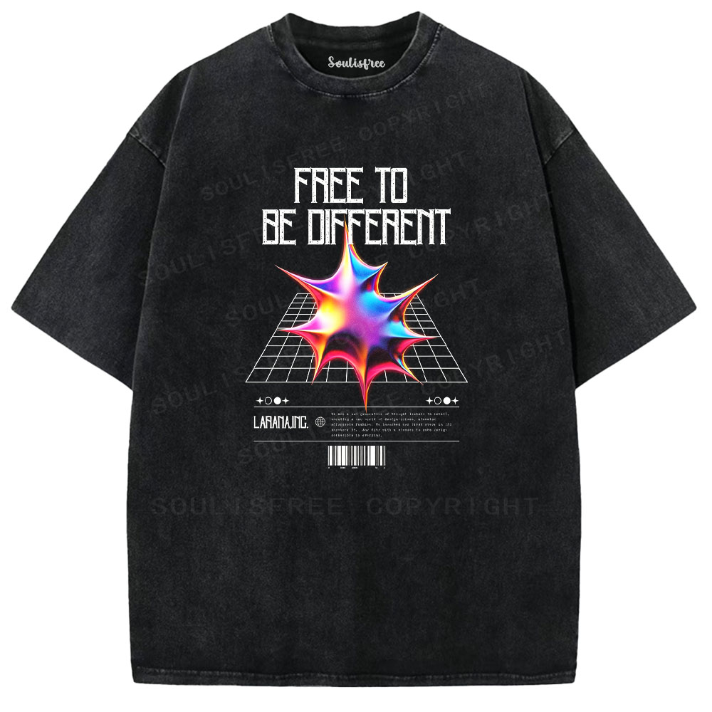 Soulisfree Free To Be Different Washed Tee