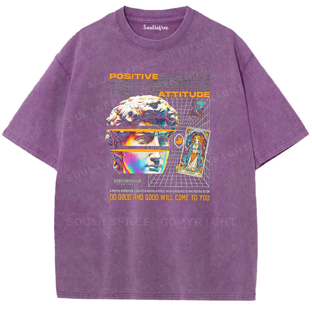 Soulisfree Positive Attitude Washed Tee