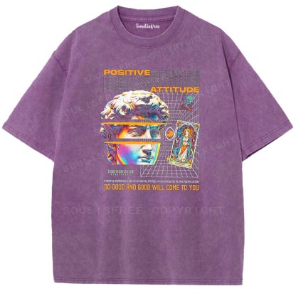 Soulisfree Positive Attitude Washed Tee