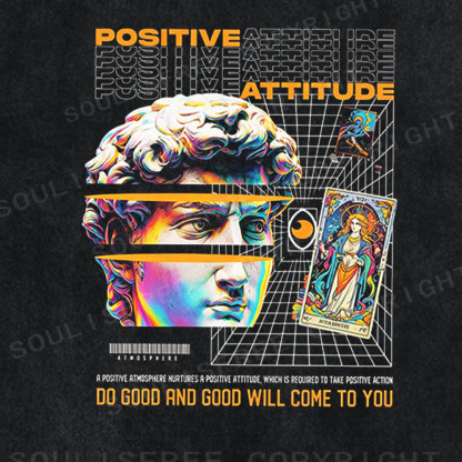 Soulisfree Positive Attitude Washed Tee