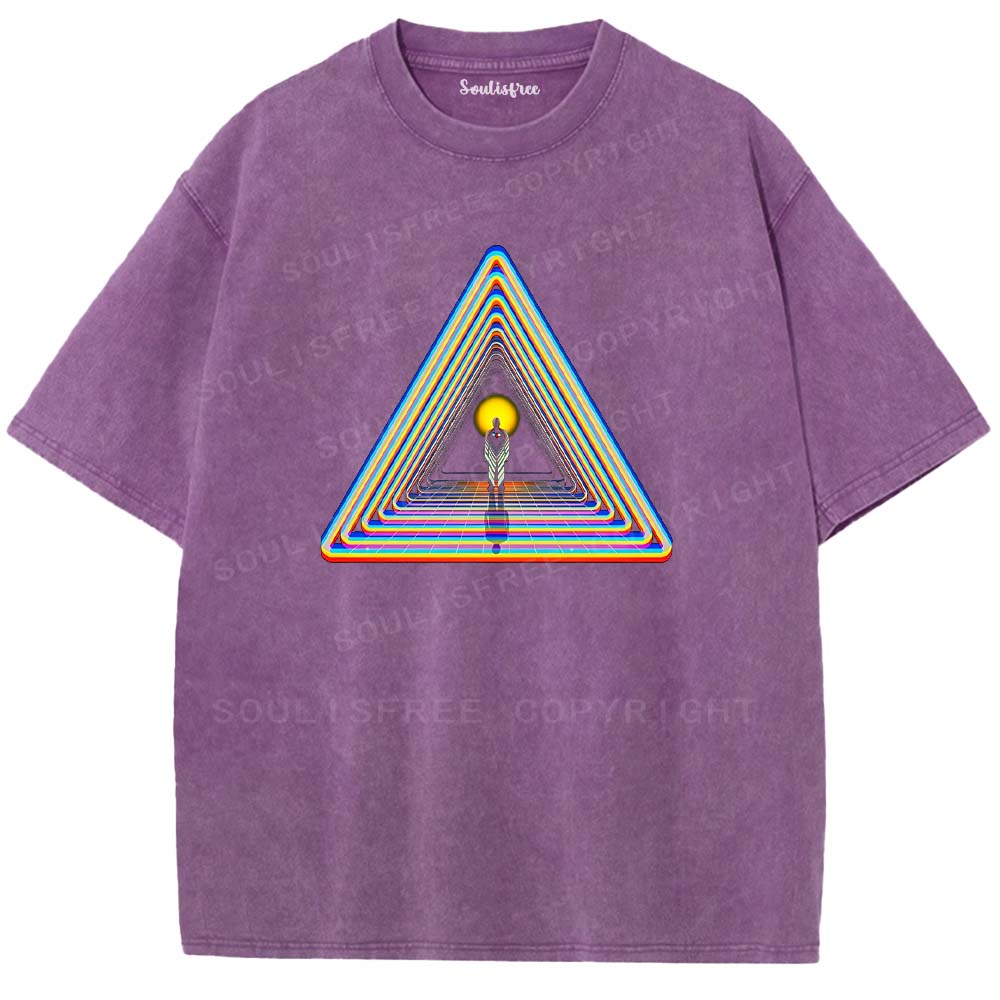 Soulisfree Retro Futurism Prism  Washed Tee