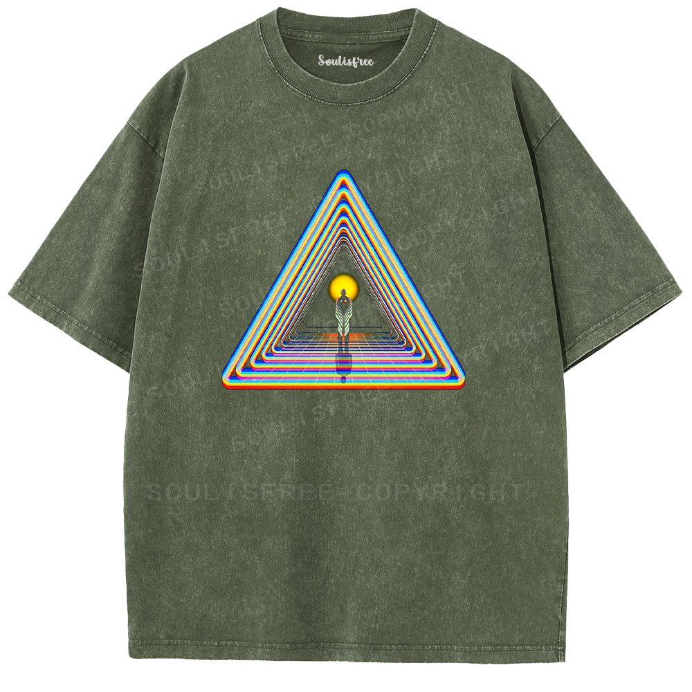 Soulisfree Retro Futurism Prism  Washed Tee