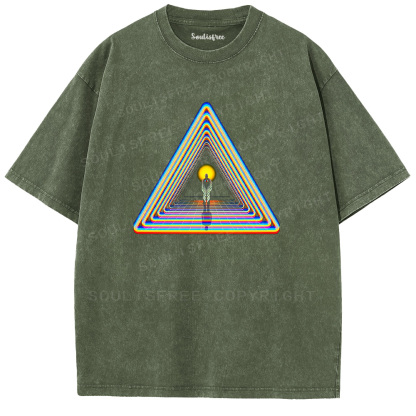 Soulisfree Retro Futurism Prism  Washed Tee