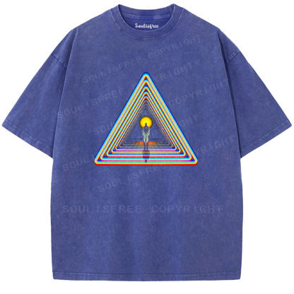 Soulisfree Retro Futurism Prism  Washed Tee