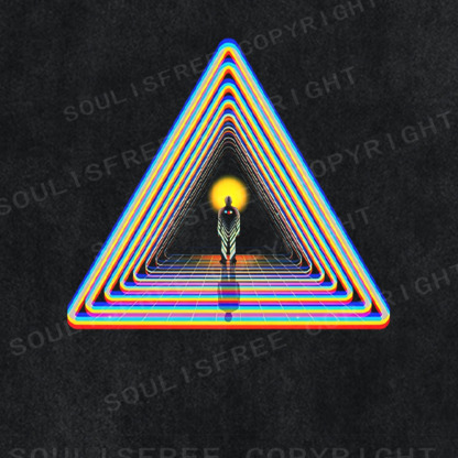 Soulisfree Retro Futurism Prism  Washed Tee