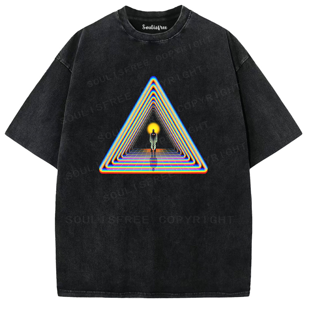 Soulisfree Retro Futurism Prism  Washed Tee