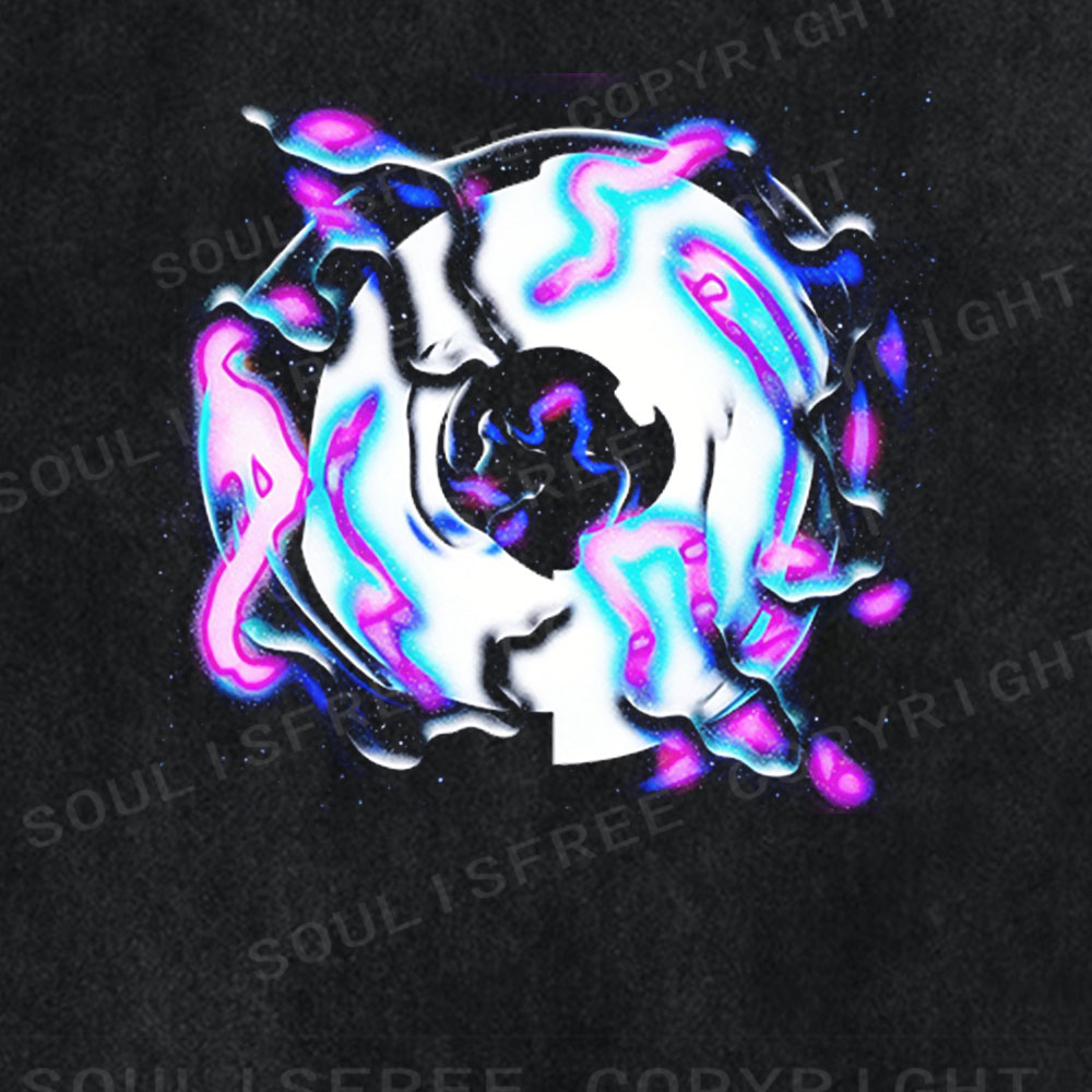 Soulisfree Acid Wash Psychedelic Washed Tee