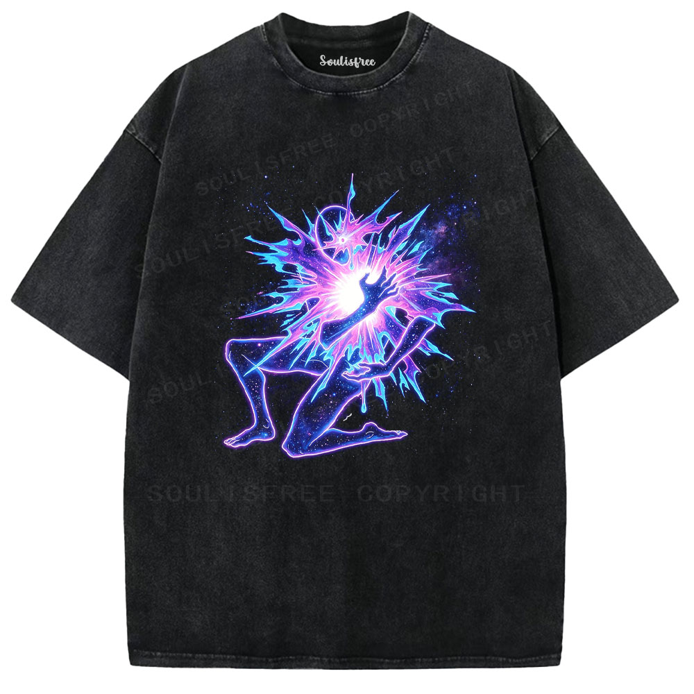 Soulisfree Cosmic Energy Burst Washed Tee