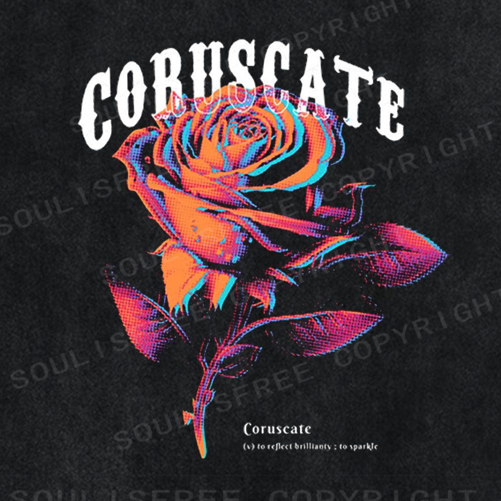 Soulisfree CORUSCATE Rose  Washed Tee