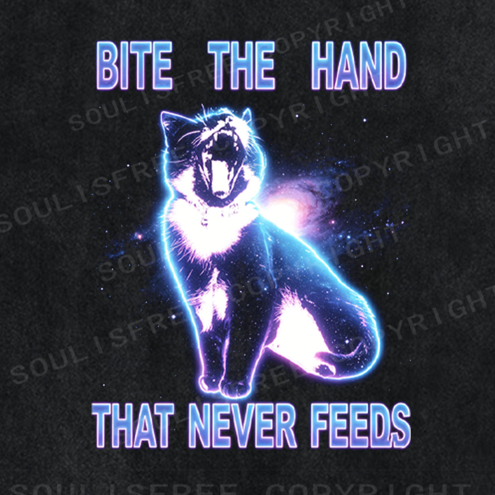 Soulisfree Bite the Hand Graphic Washed Tee