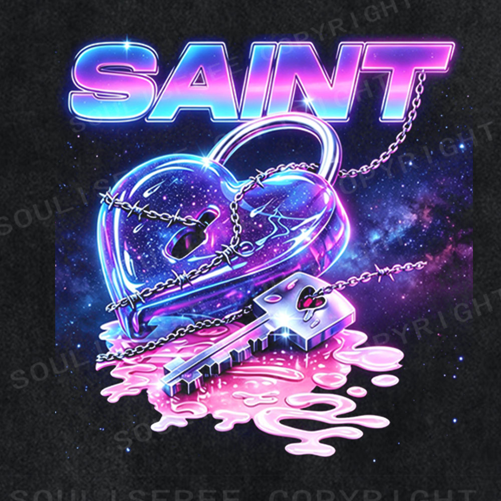 Soulisfree Cosmic Lock & Key Washed Tee