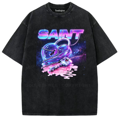 Soulisfree Cosmic Lock & Key Washed Tee