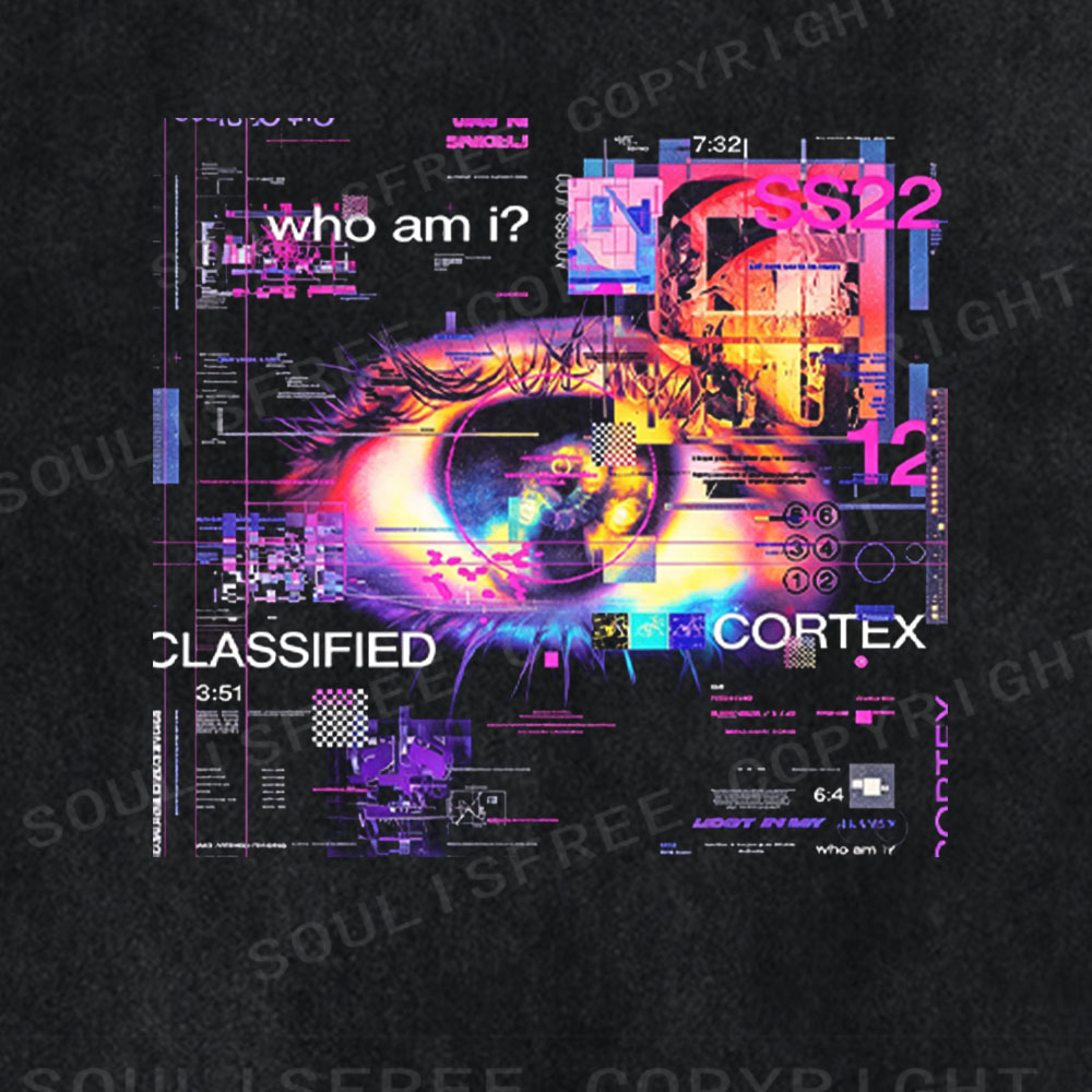 Soulisfree Digital Existentialism Aesthetic Washed Tee