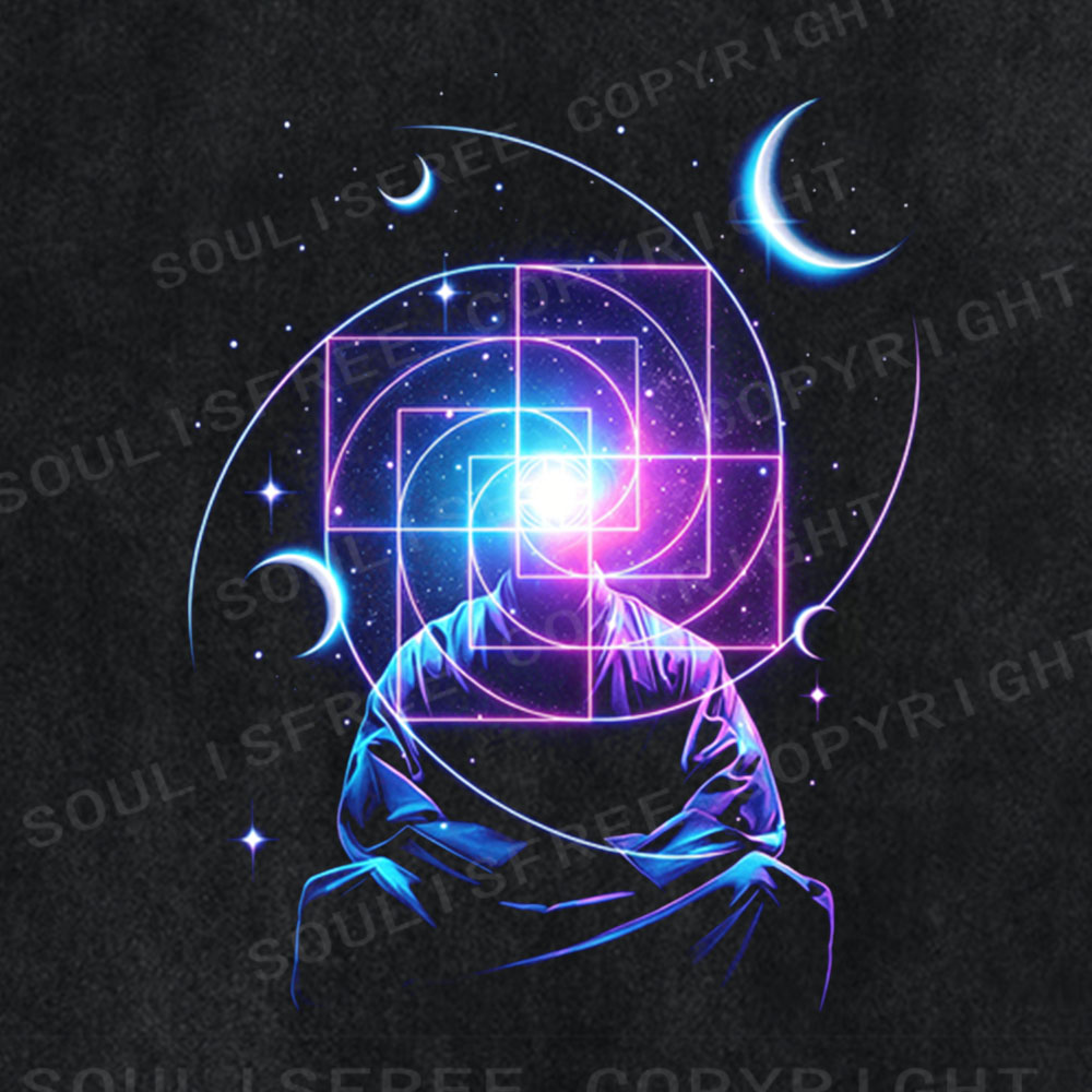 Soulisfree Sacred Geometry & Cosmos Washed Tee