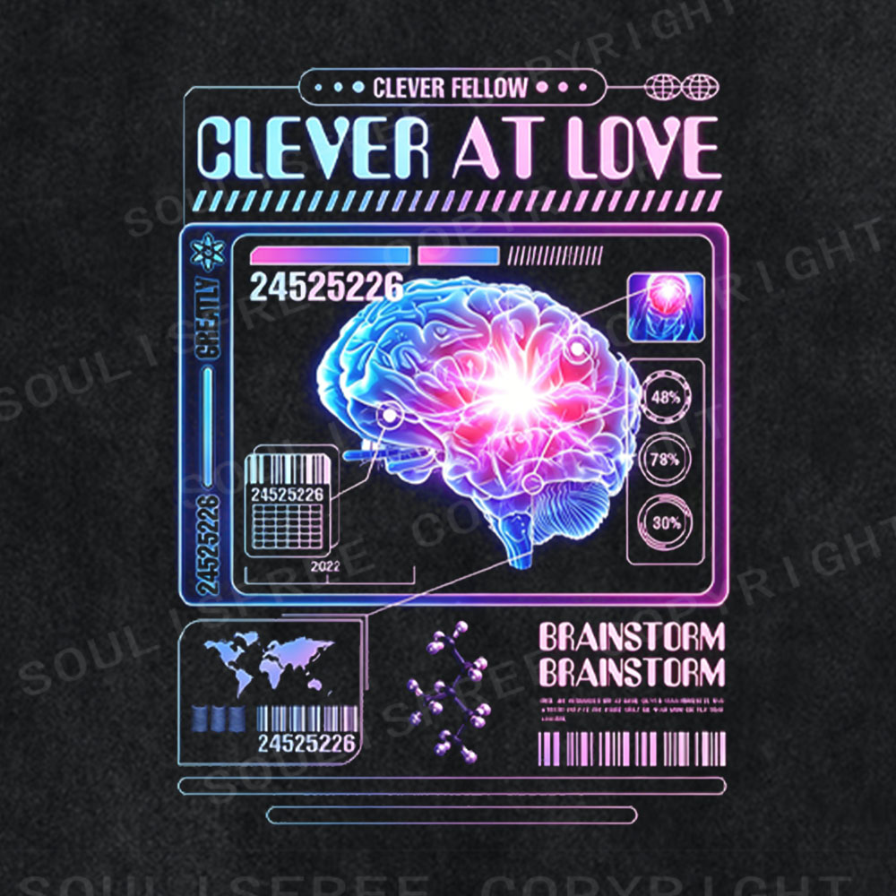 Soulisfree Tech-Heart Analysis Washed Tee