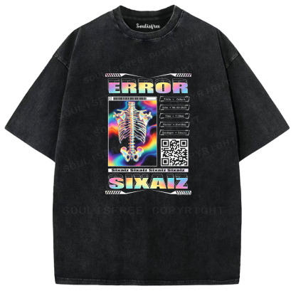 Soulisfree Cyber Skeleton Error Washed Tee