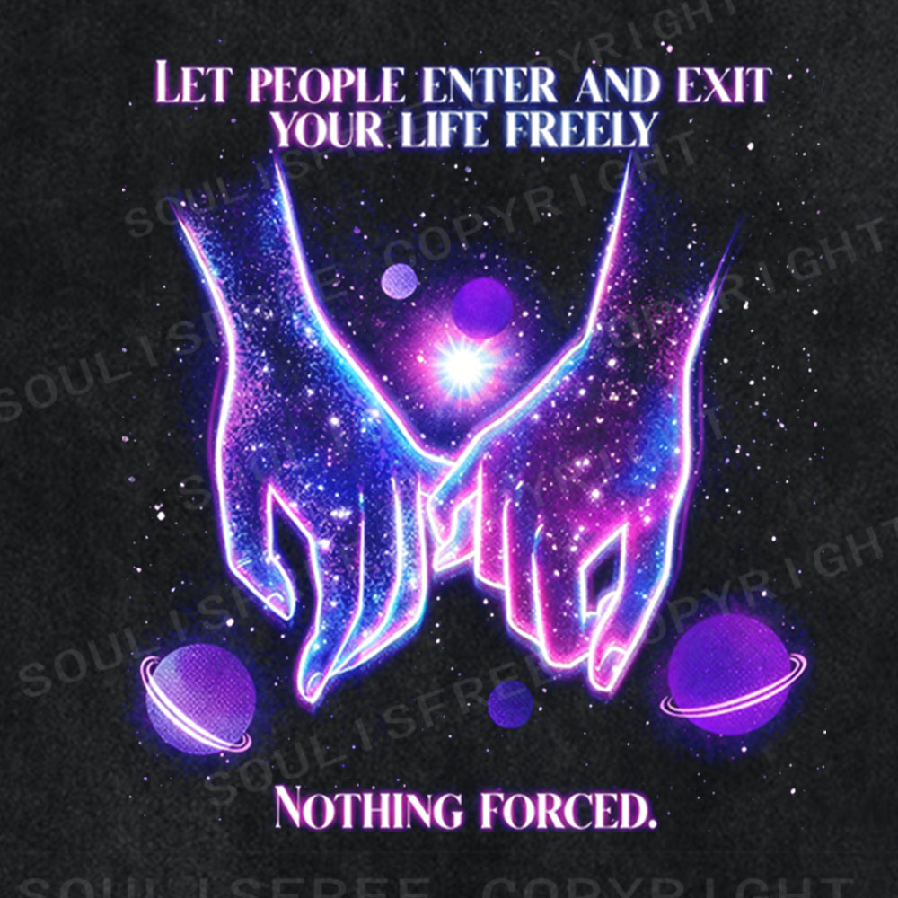 Soulisfree Cosmic Hands Let Go Washed Tee