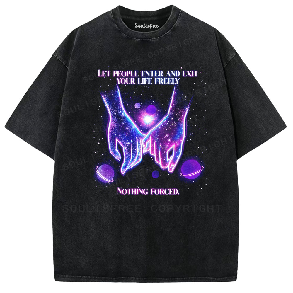 Soulisfree Cosmic Hands Let Go Washed Tee