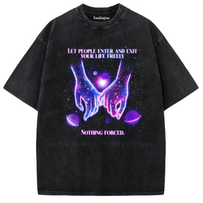 Soulisfree Cosmic Hands Let Go Washed Tee