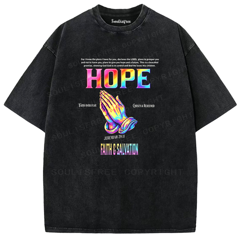 Soulisfree Hope Praying Hands Washed Tee